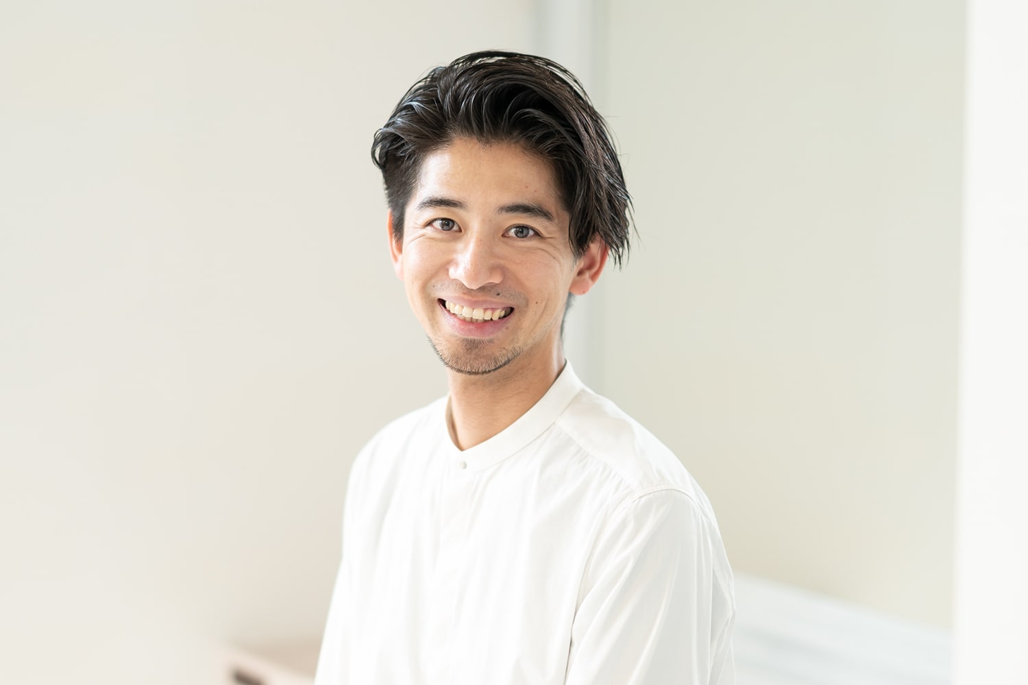 sui店長 ヘアデザイナー・坂口勝俊さん。高校3年までバレーボールの選手として活躍。「ここ最近、運動から遠ざかっているので、ジムへ行こうか迷っています」