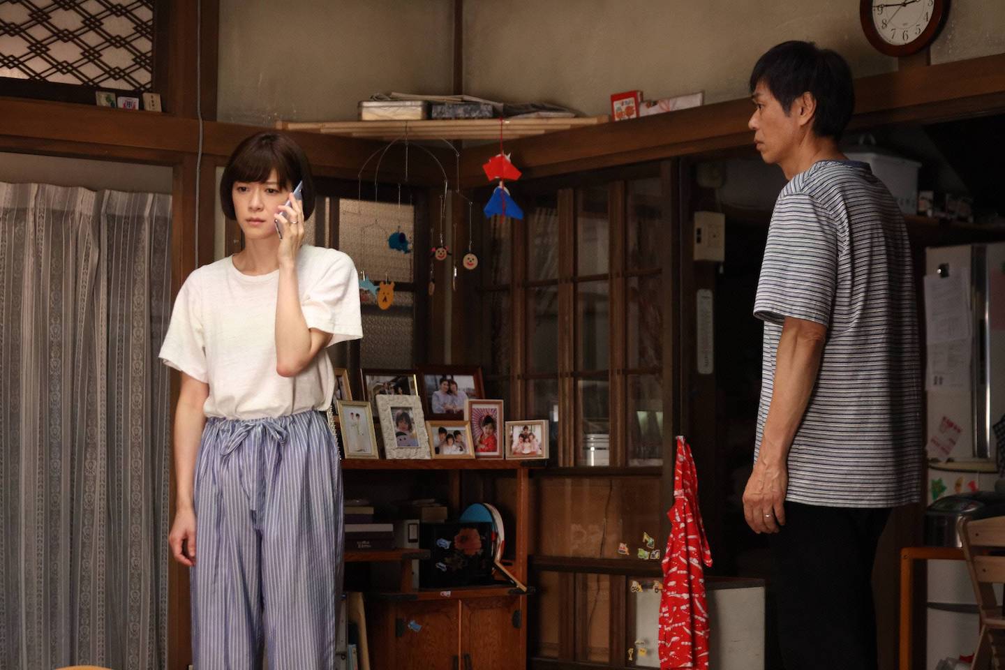 朝顔(上野樹里さん)と平(時任三郎さん) ©フジテレビ