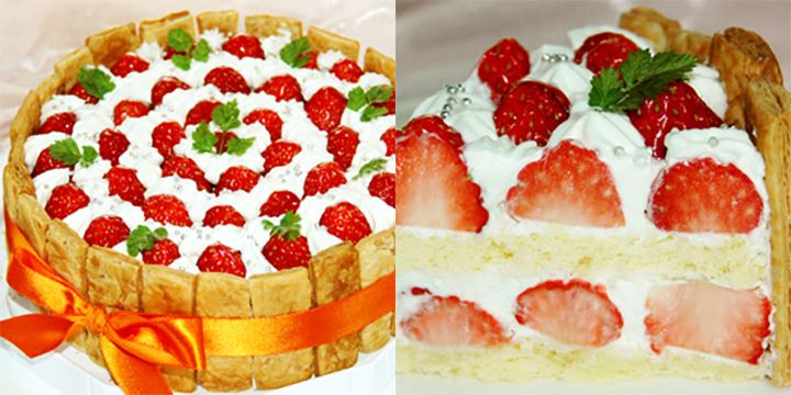 京都の有名人気店「ジェニアル」の「丸ごと苺のケーキ」