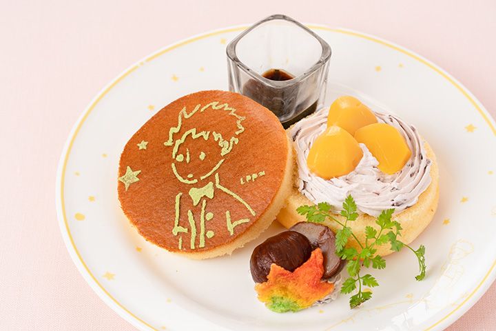 「Le Petit Prince ふわふわパンケーキ 2019年秋期限定バージョン」単品 ¥910、ドリンクセット ¥1,182 ※10月31日までの提供となります