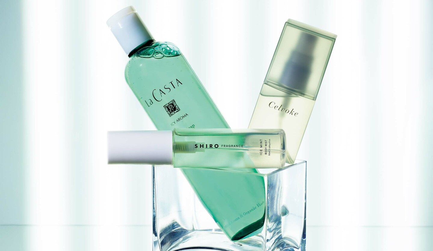 「SHIRO」のボディミスト、「ラ・カスタ」のヘアソープ、「Celvoke」のボディミスト