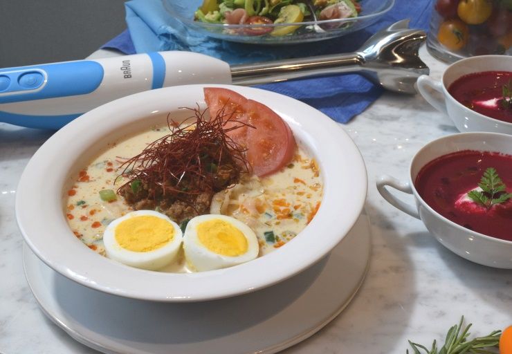 豆乳冷やしベジ担々麺の写真
