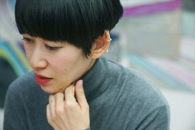 お話中の西加奈子さん