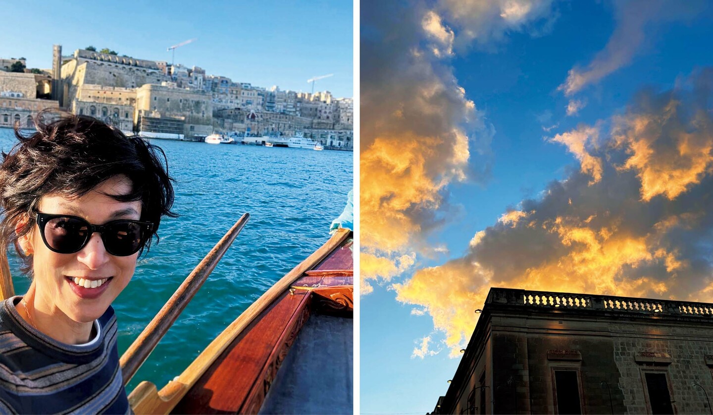 マルタ島を旅する俳優の鈴木保奈美さんと本人撮影による写真