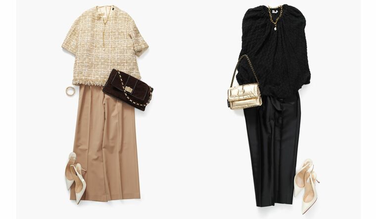 人気スタイリストがおすすめする「ゴールド」の上品コーデ2選