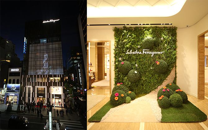 サルヴァトーレ フェラガモ 銀座本店のリューアルオープンし、銀座の新しいランドマークに。