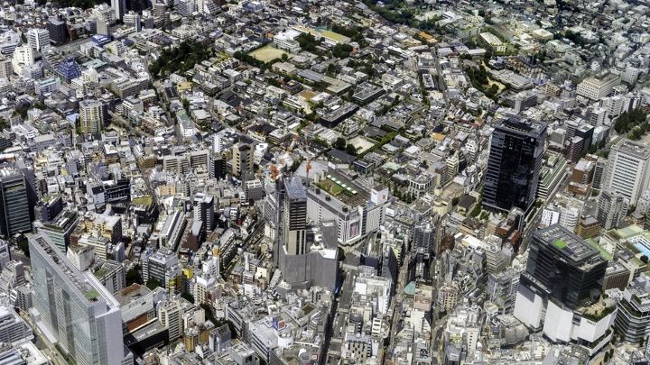 渋谷区松濤の航空写真