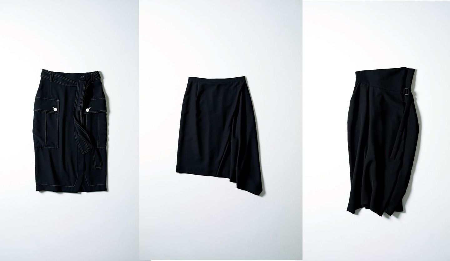 ３種類のワザあり黒スカート