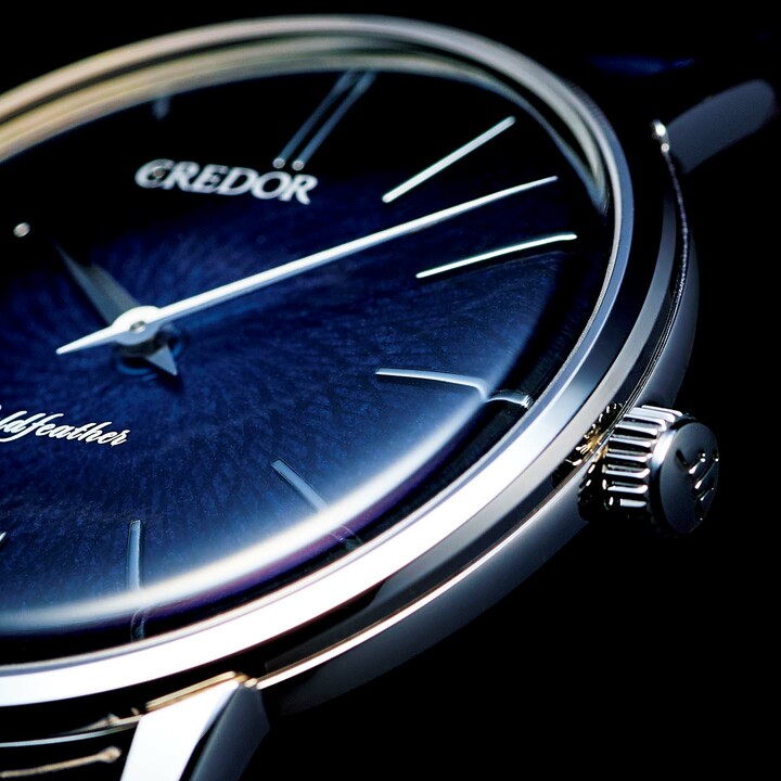 クレドールの時計『ゴールドフェザー 七宝ダイヤル GBBY969』