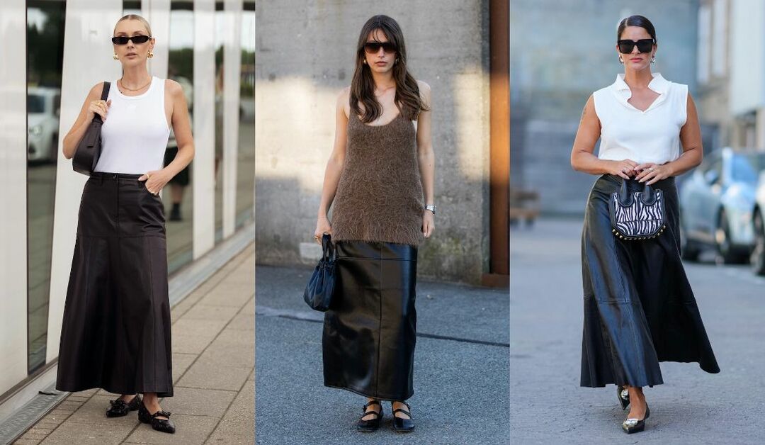 秋の黒】「レザースカート」で秋始め！ シンプルが絵になる大人の辛口