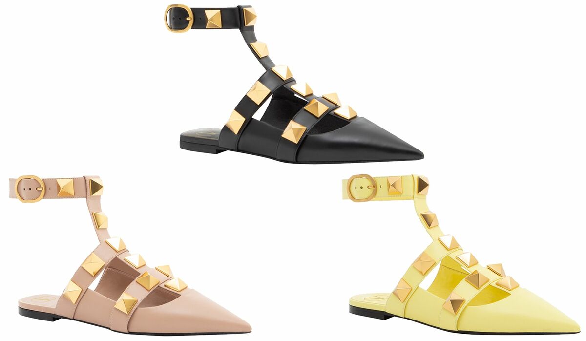 ☆Valentino☆セール！ローマンスタッズ フラットミュール VALENTINO【関税込】ローマンスタッズ フラットミュール