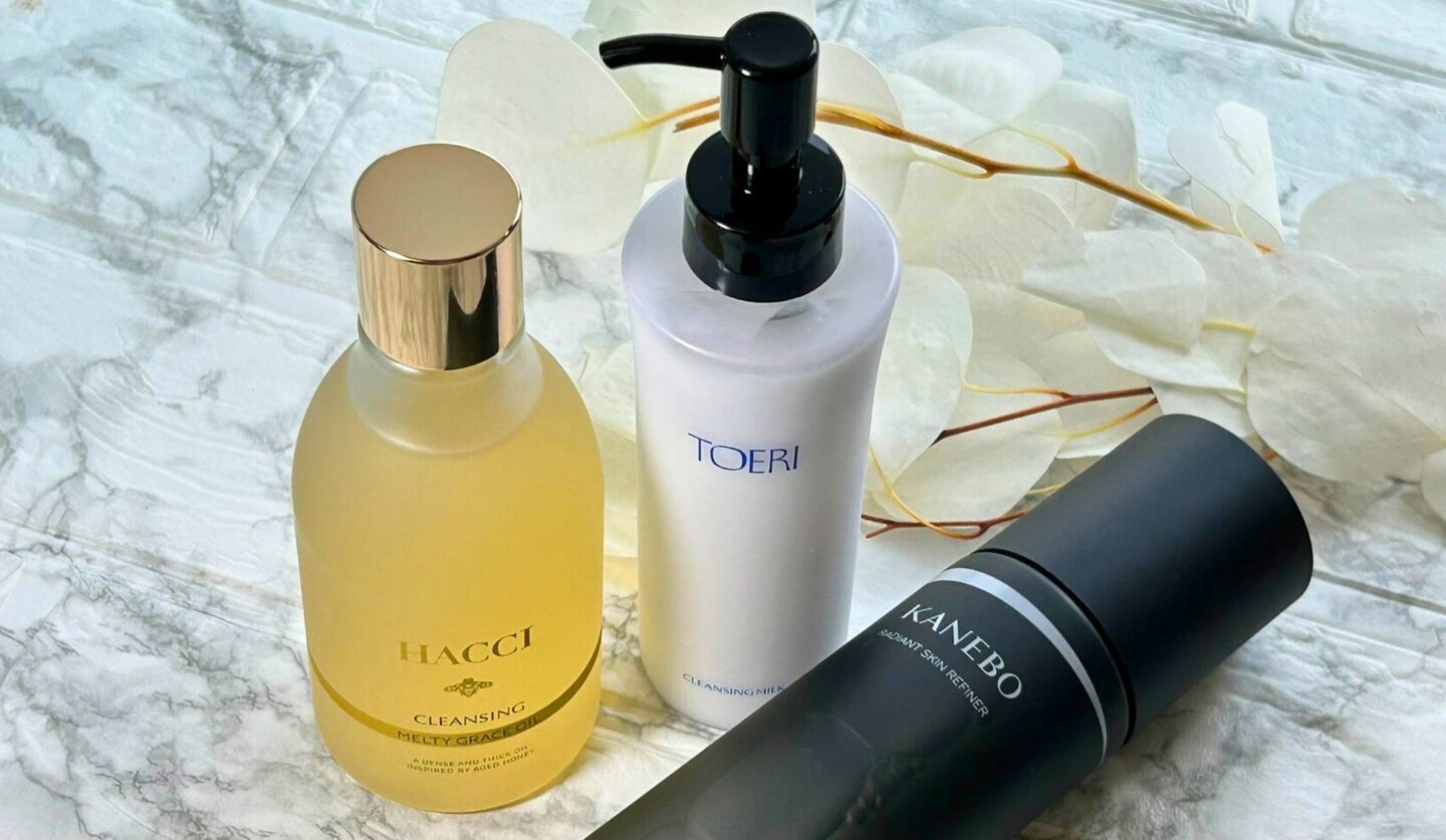 HACCIのクレンジングオイル,TOERIのクレンジングミルク,KANEBOのふき取り化粧水