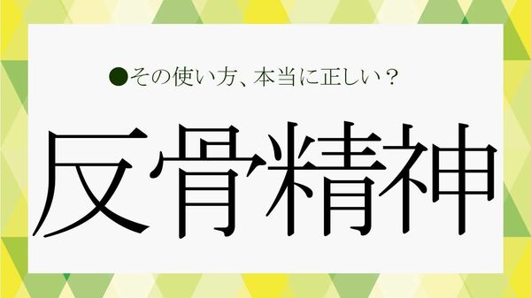 40代から鍛える「反骨精神」──誉め言葉?それとも危険信号?【大人の語彙力強化術】