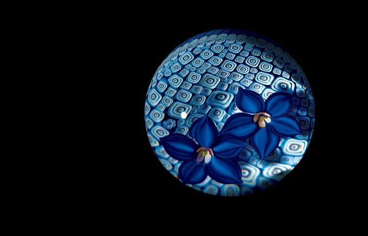 『ペーパーウェイト（クワガタソウ）』［直径8.5㎝］（エルメスジャポン）※参考商品