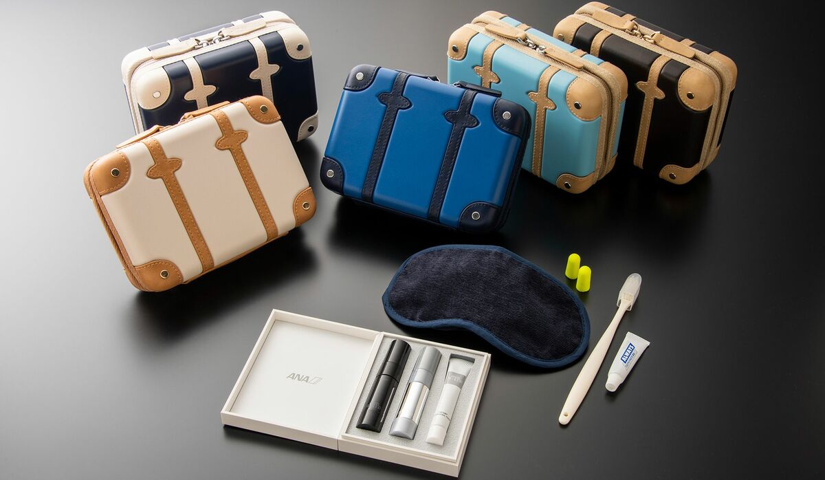 ANA アメニティグッズセット GLOBE-TROTTER グローブ トロッター グローブ・トロッターのトロリーが超小型化！ANAだけでもらえる