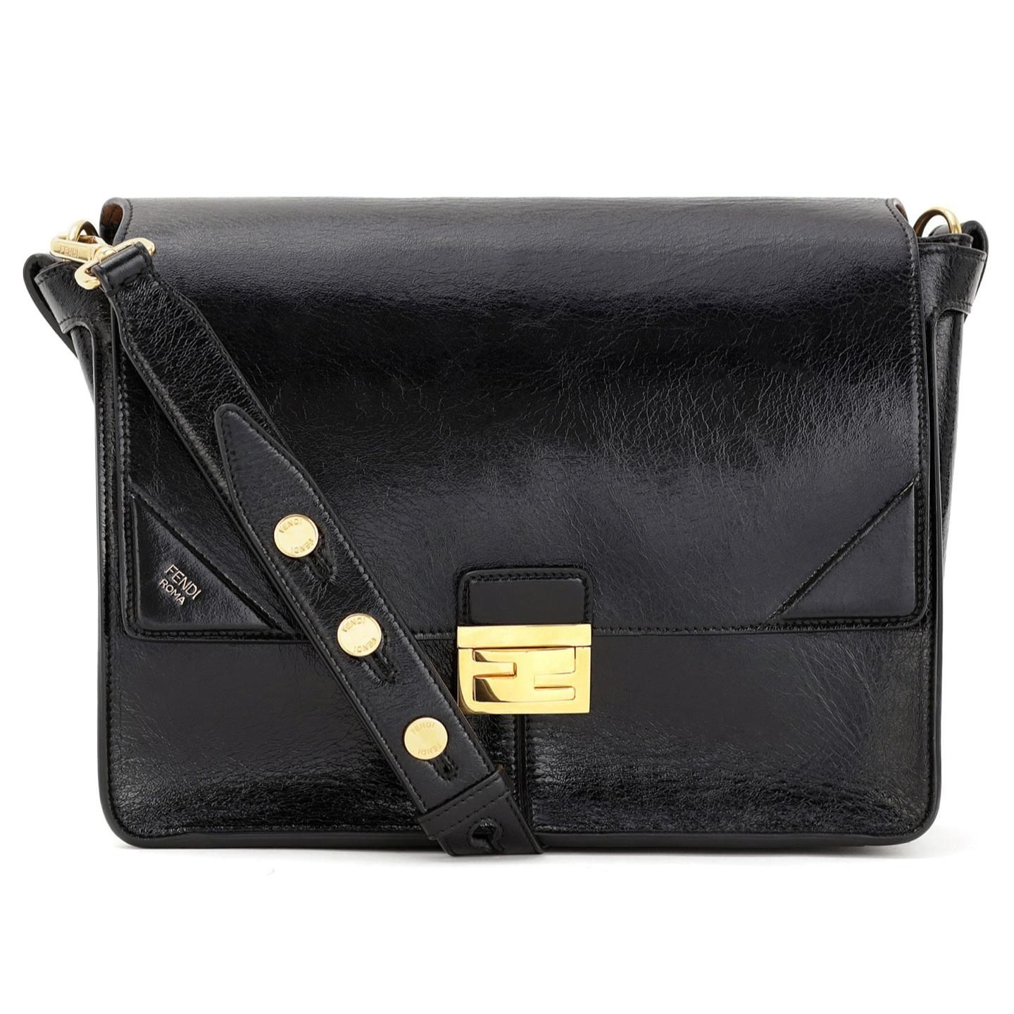 バッグ「Kan U(キャンユー)」(シャイニーナッパレザー ラージ ブラック)【縦29×横23.5×マチ12.5cm】¥319,000(税抜)