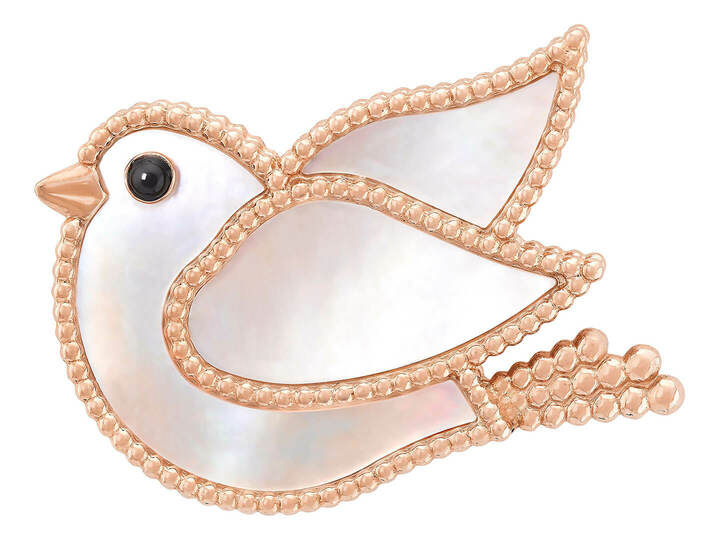 コロンブ クリップ￥640,000（税抜）[ピンクゴールド、ホワイト マザーオブパール、オニキス]