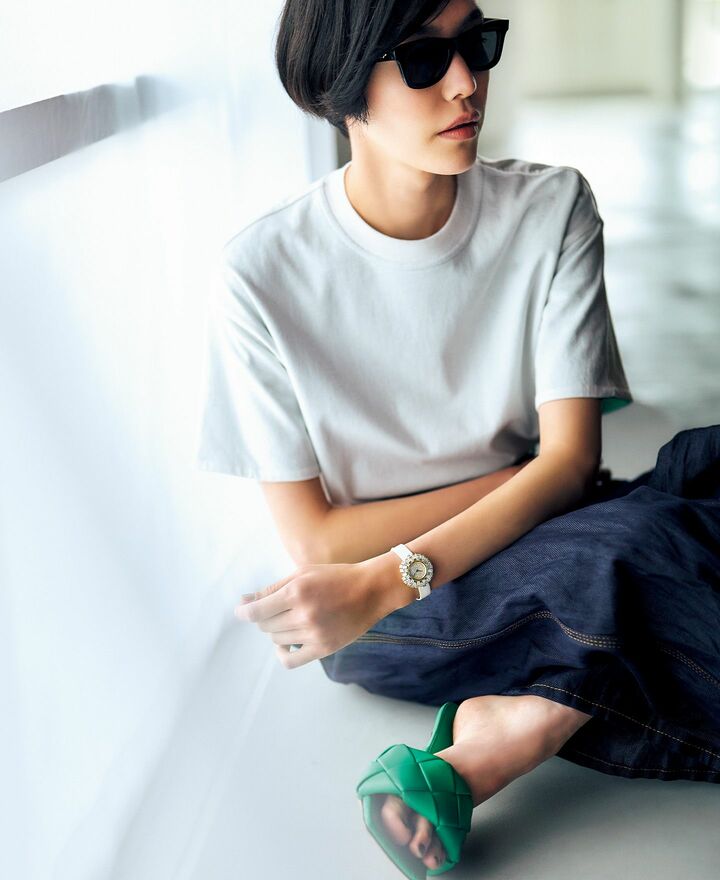 Tシャツ_1,パンツ_1,デニム_1,時計_1,高級時計_1,靴_1,サングラス_1,大人コーデ_1,夏コーデ_1