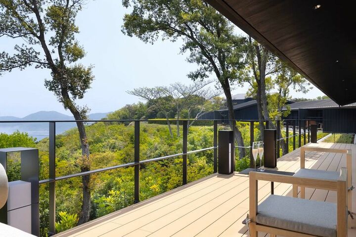 客室「贅奏」テラスからの眺め