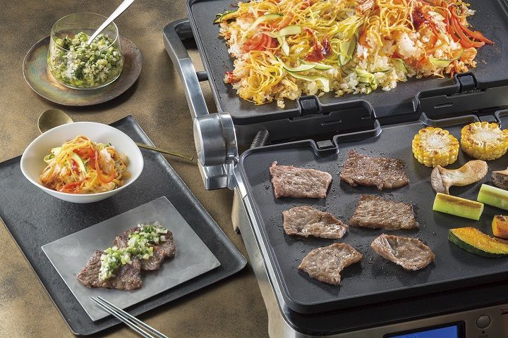 いろんな具材を一気に広げてもムラなく仕上がる!見た目も華やかです。