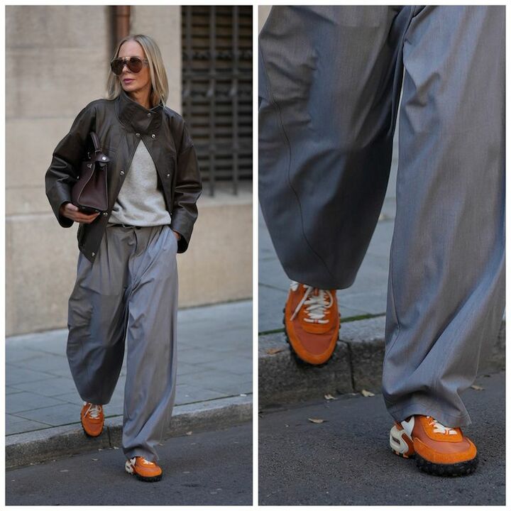 グレーのグラデーションに、渋色とヴィヴィッドカラーを配して小気味よく。