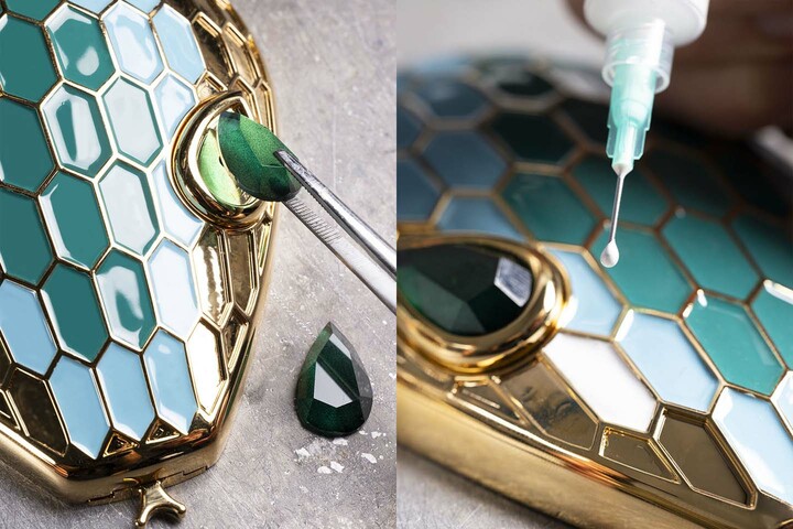 ブルガリのジュエリーバッグコレクション「ブルガリ アイコンズ ミノディエール」のクリエイション風景