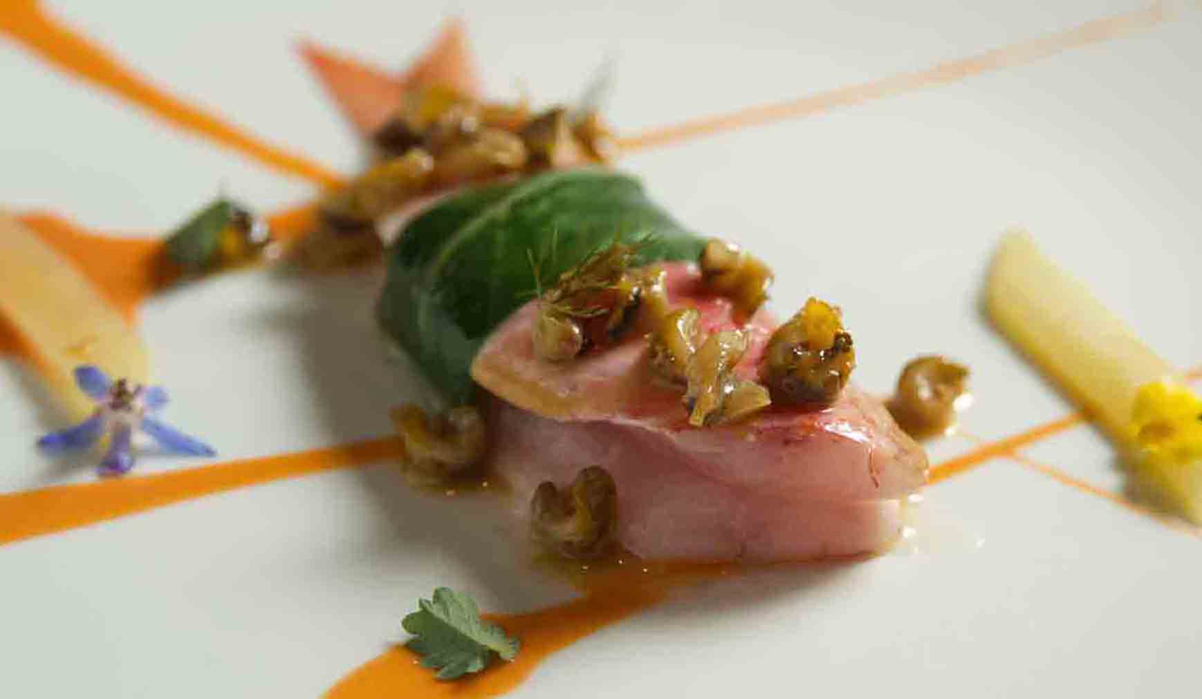 マンダリン オリエンタル ミラノのレストラン「セータ」のメインの魚料理「トリッリア」