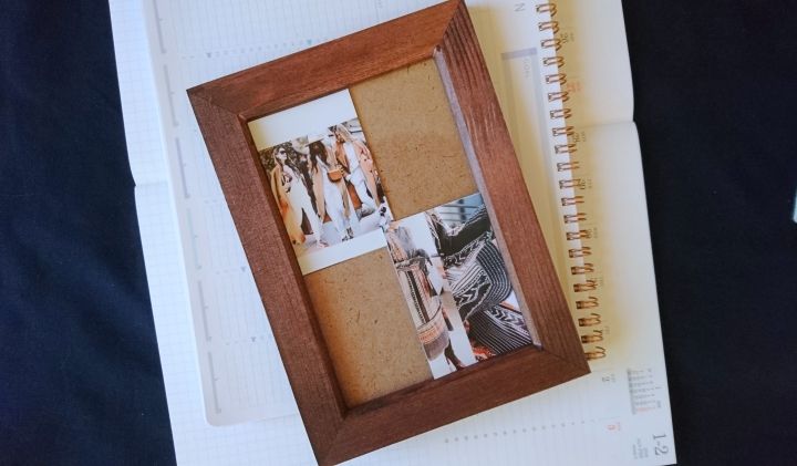 ちょっとしたフォトフレームをハンドメイドなんてこともできちゃいます。ちょこちょこ差替えて楽しむのもアリ!