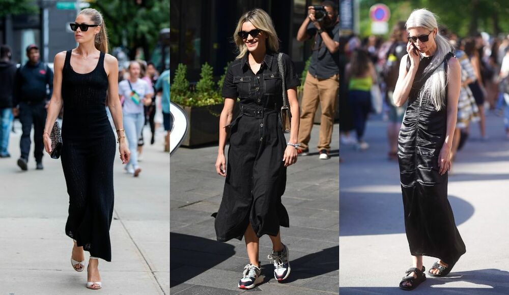 夏の 黒ワンピース が自信を授けてくれる 重くならないコーデ見本 海外スナップ Precious Jp プレシャス