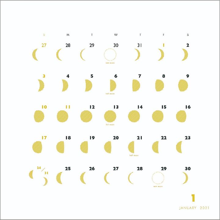 「2021年 カレンダー 壁掛け GOLD Moon APJ 」