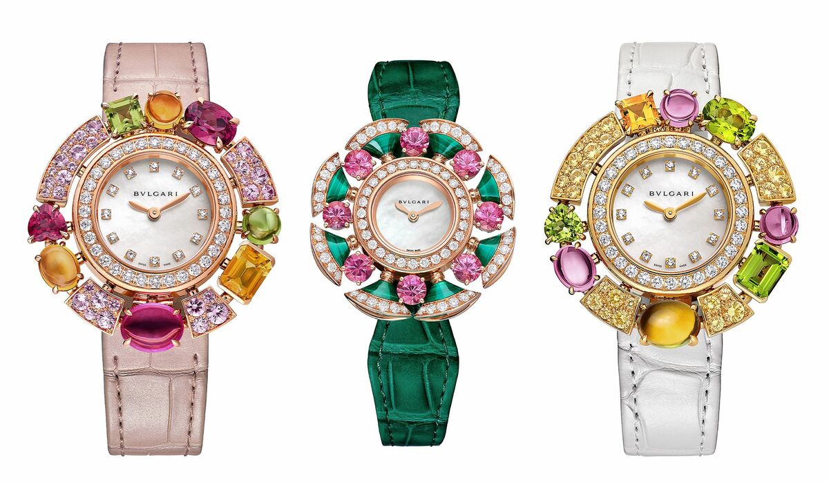 BVLGARI ジュエリーと時計のコレクション　本　宝石　デザイン ブルガリ新作ジュエリーウォッチ、扇型モチーフ＆カラーストーン