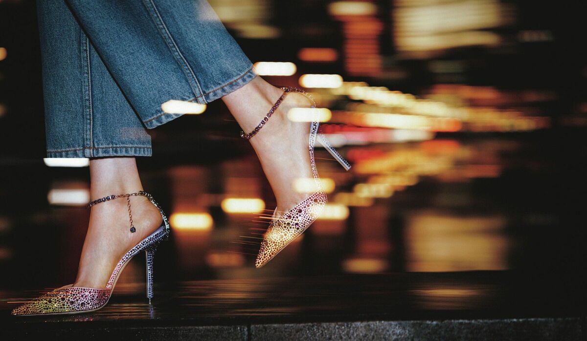 jimmy choo デニムサンダル