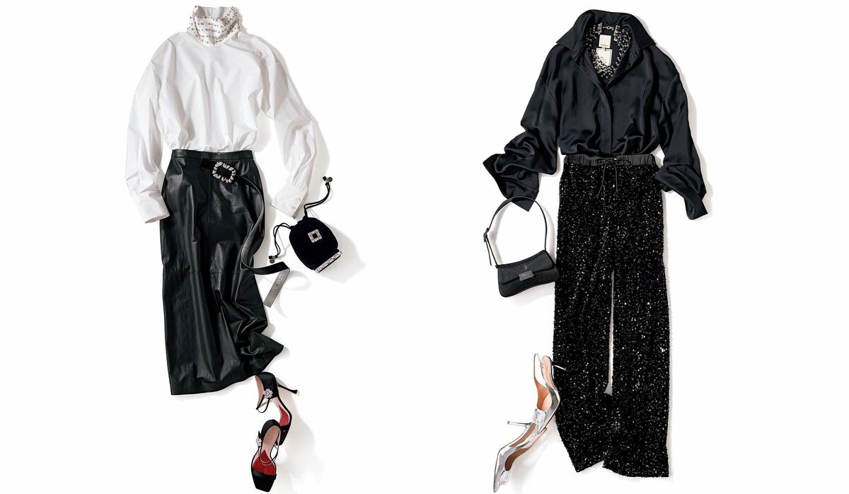 カジュアルなパーティシーンの華やぎコーデに【スパンコール＆ビジュー