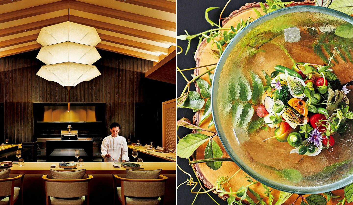ROKU KYOTO, LXR Hotels ＆ Resorts「TENJIN」の外観・内観と料理の写真