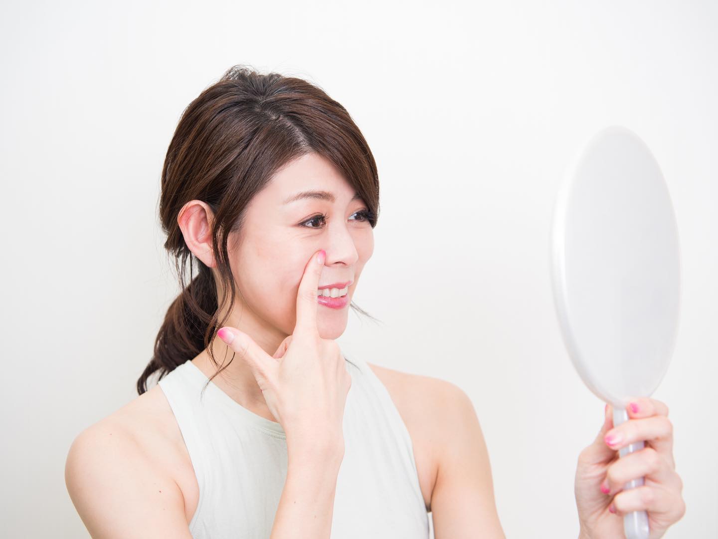 メソッドの前後で自分の笑顔をチェックする