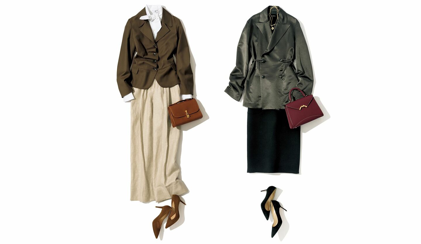 ウエストコンシャツなジャケットのコーディネート