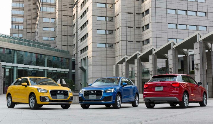 ボディカラーは９色と豊富。さらに32万円のオプション「アウディ・エクスクルーシブ」でも好みの色を選べる。モダンなSUVスタイルだからこそ、色で遊びたい。