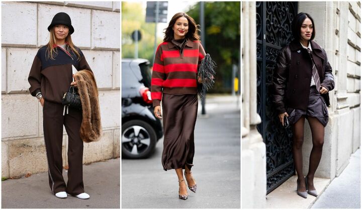 海外インフルエンサーのスポーティブラウンコーデ