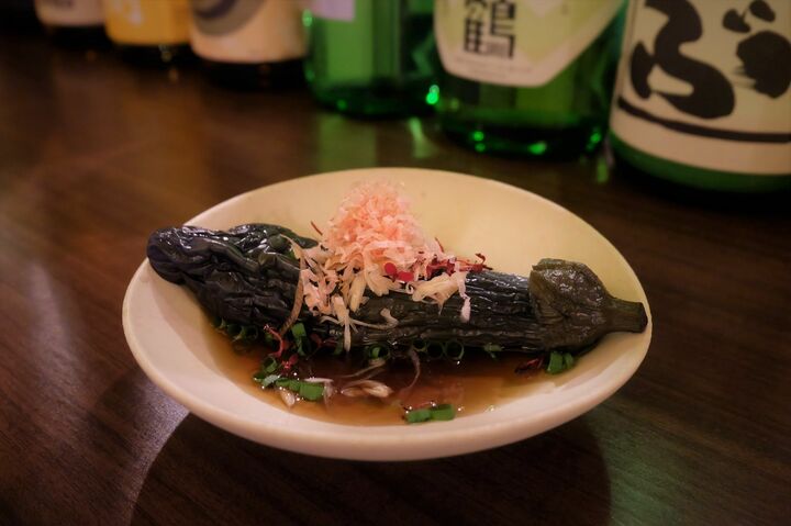 出汁もおいしい冷やし煮ナス