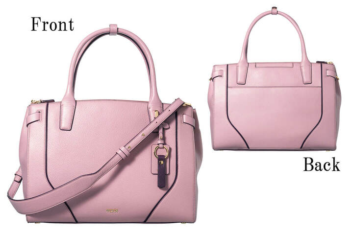 甘くなりすぎず、軽やかに華やぐピンクは、大人の女性の秋冬の着こなしの差し色にぴったり！ 「スタントン」コレクション『キラン』トート￥77,000［縦29×横37.5×マチ13.25㎝］（トゥミ）