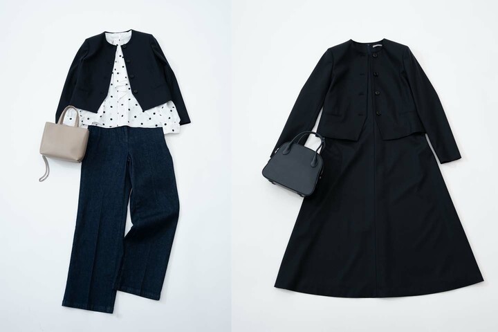 セオリーリュクスのジャケットコーディネート2種