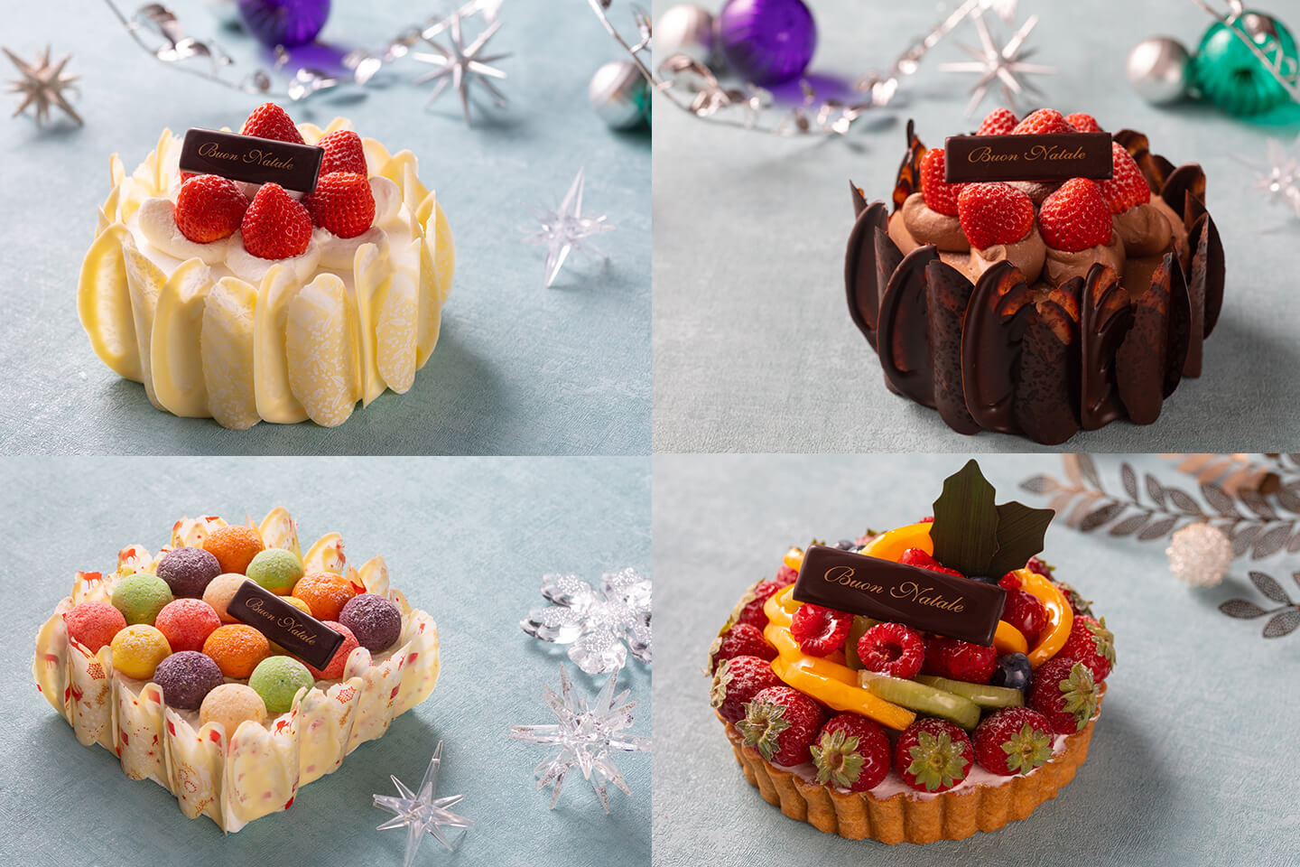 4種のクリスマスケーキ