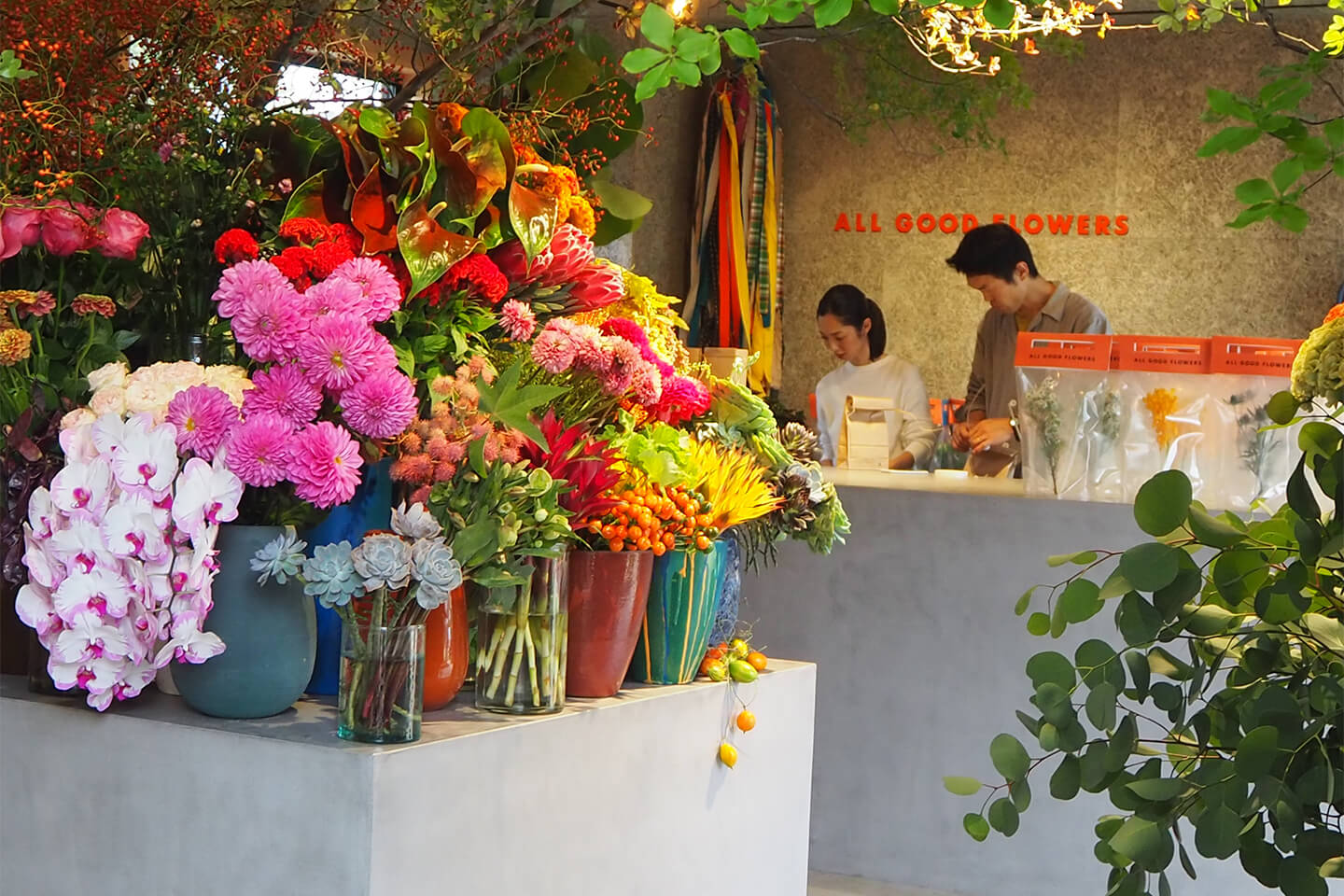 ALL GOOD FLOWERSの店内