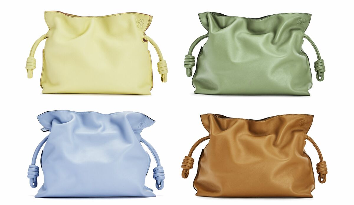 LOEWE ロエベ　フラメンコ クラッチバッグ ミディアム LOEWE】ロエベ フラメンコクラッチ ミディアム 2WAYクラッチ カーフ 茶