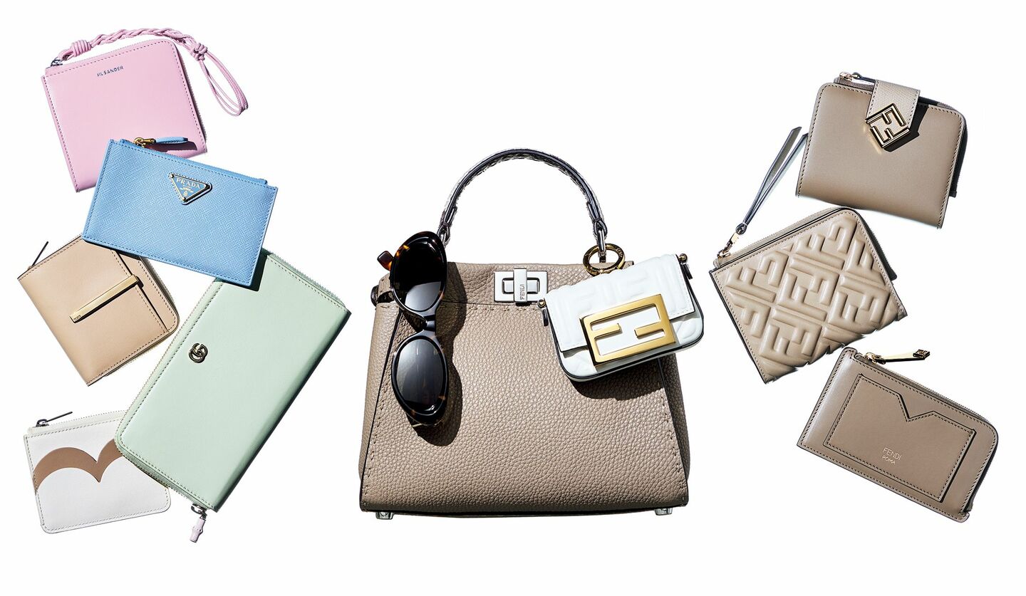 フェンディのバッグと財布。ジルサンダーやプラダなどの財布、カードケースなどの小物。