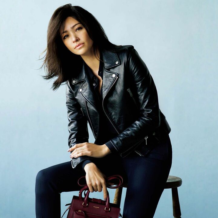 ライダースジャケット￥550,000・シャツ￥115,000・パンツ￥92,000・バッグ［日本限定］￥225,000（イヴ・サンローラン〈サンローラン バイ アンソニー・ヴァカレロ〉）　［Precious2019年5月号250ページ］