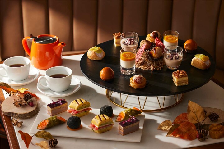 「スカルペッタ東京」で提供される土曜限定アフタヌーンティー「Autumn Marron Afternoon Tea」