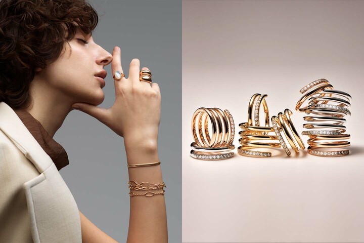 『The Elevate by Vendome Aoyama』のジュエリーを着用した女性とリング