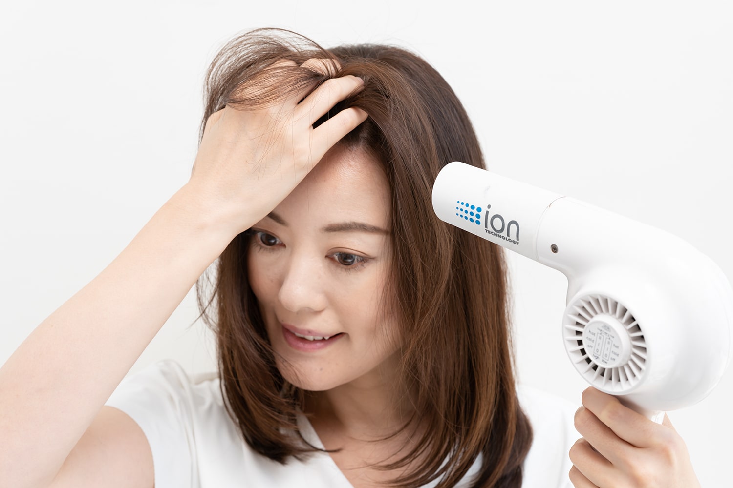 根元に熱を当てるとうまく立ち上がる。