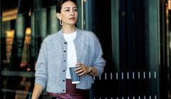 良品　タトラス　カシミヤ　プレマ ダウンコート 女優襟 グレー Aラインバルーン シルエットが美しいTATRASご紹介します！｜ビームス 新丸の内｜BEAMS